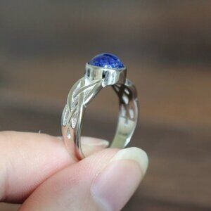 vampire diaries elena's daylight new ring 925 sterling silver real lapis lazuli